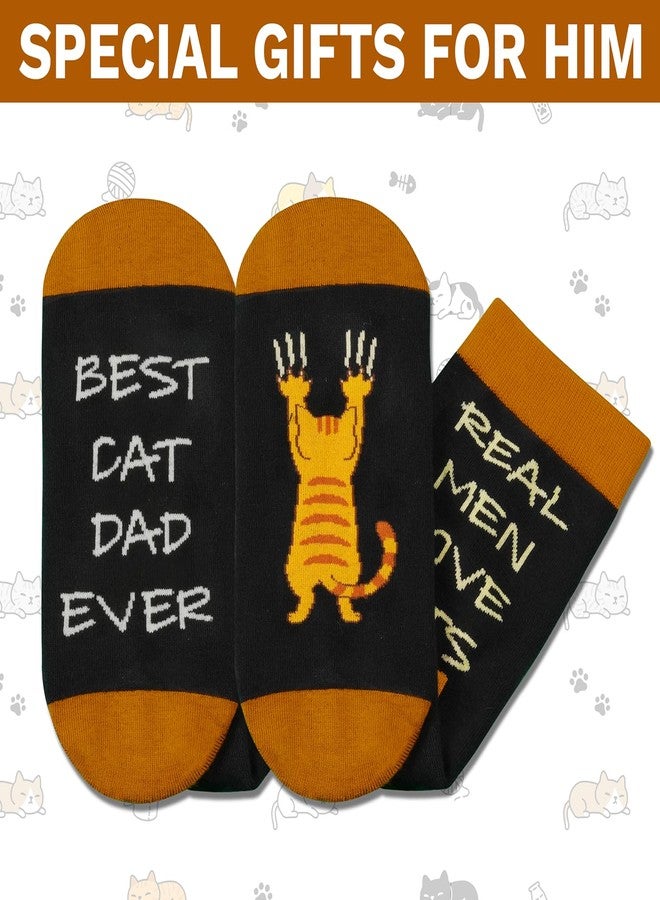 ZAGKOO Cat Dad Gifts - Funny Kitten Socks for Cats Lovers, Pet Owners - Kitten Themed Gift, Cats Socks Present for Him - Novelty Gag Gifts Ideas for Best Cat Dad on Birthday, Fathers Day, Christmas - Image 5